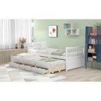 Divano letto con rotelle estraibili e 3 cassetti portaoggetti