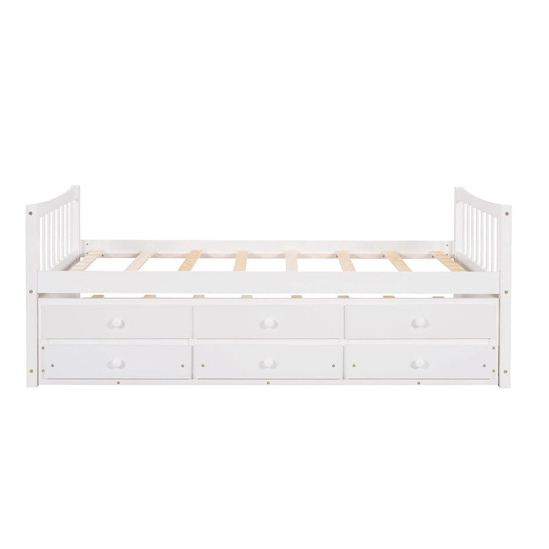 Divano letto con rotelle estraibili e 3 cassetti portaoggetti