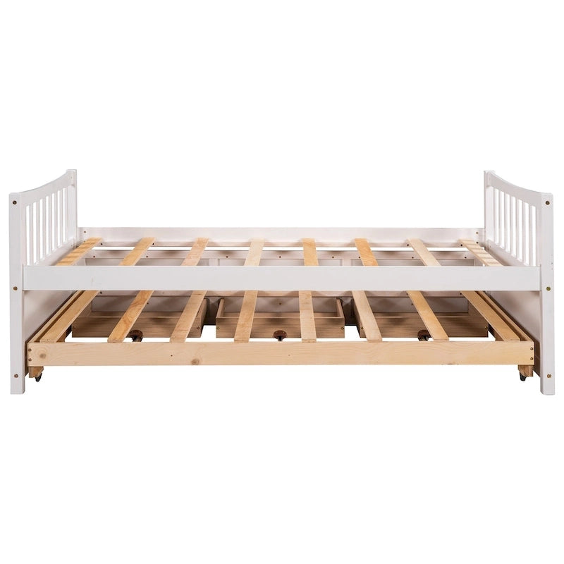 Divano letto con rotelle estraibili e 3 cassetti portaoggetti