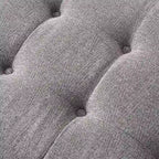 Divano in tessuto trapuntato Mid-Century Modern con gambe in legno