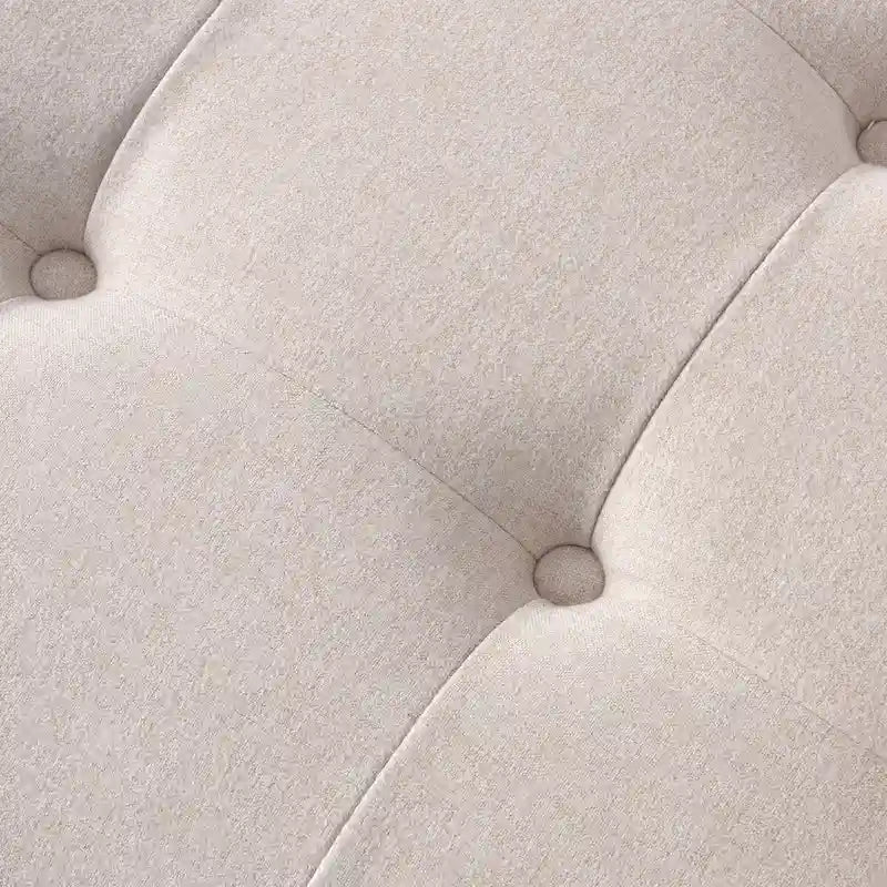 Divano in tessuto trapuntato Mid-Century Modern con gambe in legno