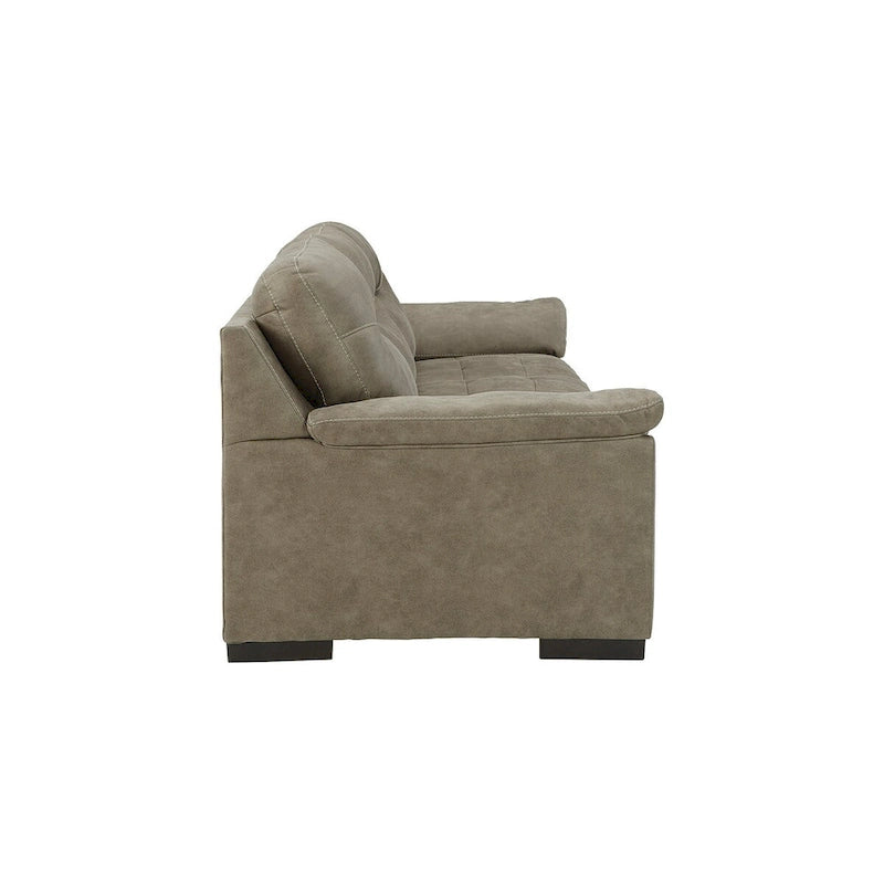 Divano moderno in similpelle con stile capitonné