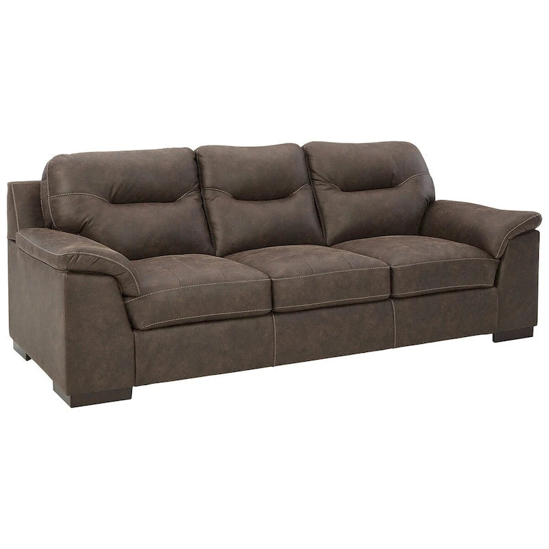 Divano moderno in similpelle con stile capitonné