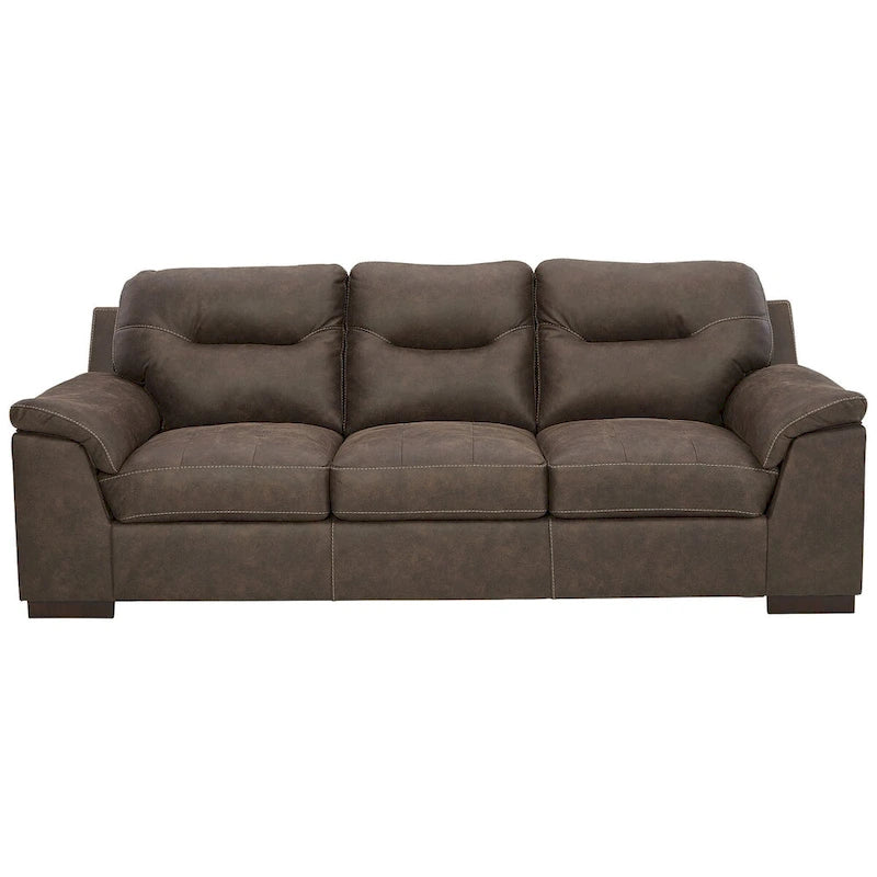 Divano moderno in similpelle con stile capitonné