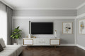 78.7 Media Console with 3 Drawers, white Color, Sintered Stone Table-top - 78.74