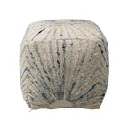 Pouf in lana e cotone intrecciato a mano - Avorio