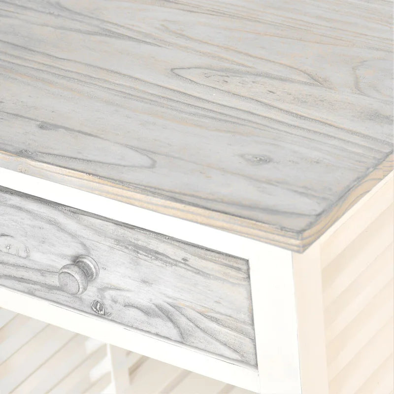 Tavolino con piano in legno grigio