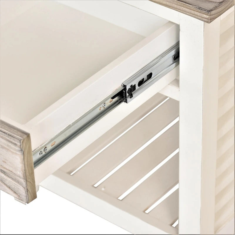 Tavolino con piano in legno grigio