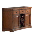 Credenza/Mobile Buffet in Ciliegio Marrone con Portabottiglie