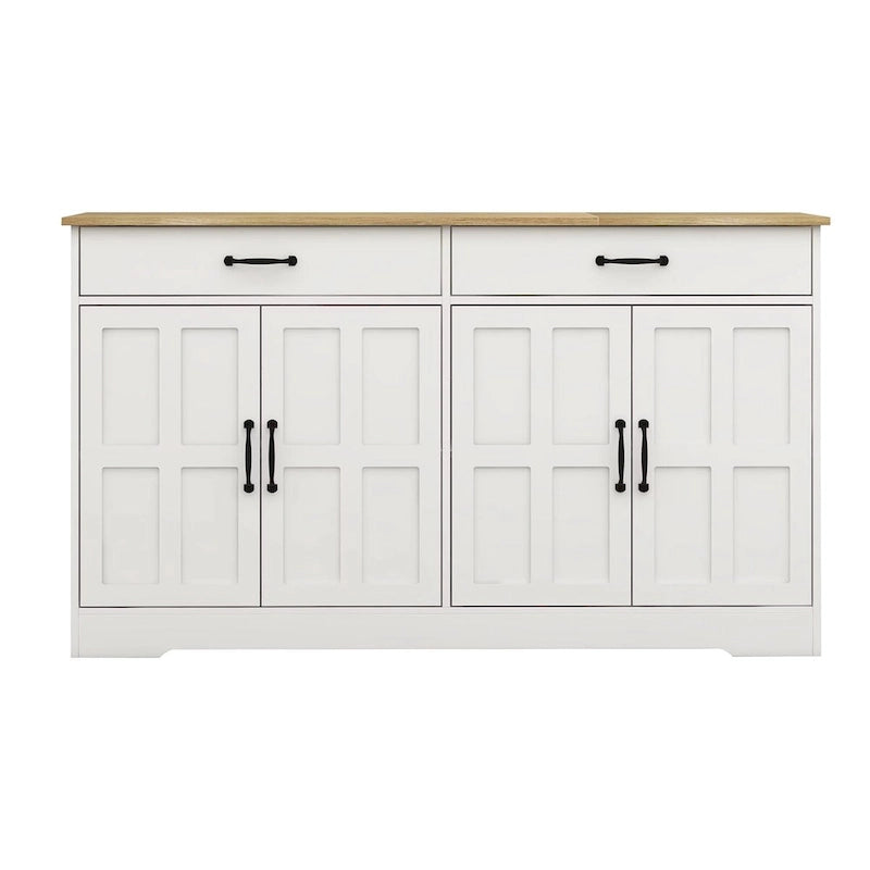 Credenza rustica con 2 cassetti e 4 ante